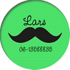 Buttons met naam model "snor", 4 stuks 3,8cm