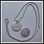 Medische ketting ALUMINIUM met medische bedel 2-zijde gravure