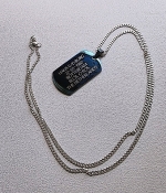 Dogtag gegraveerd RVS 3 kleuren incl. ketting 1 of 2 zijde gravure