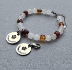  Alzheimer of Dementie armband edelsteen 8mm met bedel op uw maat gemaakt  