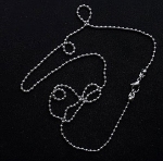 Balletjes ketting RVS 62 cm inclusief RVS karabijnslotje