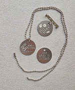 Medische ketting of speld allergie diverse keuze 2-zijde gravure 