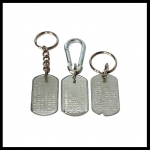 Dogtag RVS met sleutelhanger