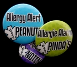 Allergie alarm buttons stip, 4 stuks 