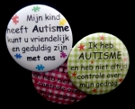 button Autisme buttons, 4 stuks 