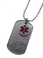 Dogtag allergie alarm RVS 