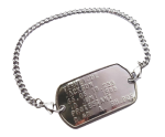 Dogtag armband RVS geponst