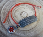 Armband medisch gegraveerd met bedel medisch teken