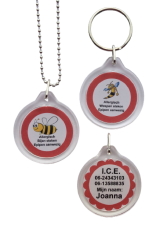 Allergie ketting bijen of wespen allergie 2-zijde