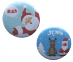 Buttons met naam model Kerst per stuk