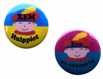 Buttons met naam model pietje per stuk 5cm 