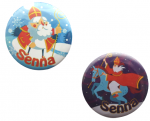 Buttons met naam model Sinterklaas diverse designs 5cm