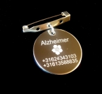 Alzheimer of dementie speld Roestvaststaal