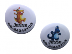 Buttons met naam model  "draak", per stuk 5cm 