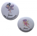 Buttons met naam model  "fairy", per stuk 5cm  