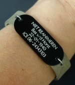 SOS leren armband gegraveerd 