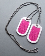 Dogtags kleur geponst RVS 