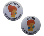 Astma/Bronchitis of andere tekst button