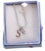 Initiaal ketting met RVS letter