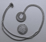 Ketting Parkinson penning RVS 2-zijde gravure RVS ketting  