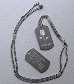 Dogtag RVS zilver gegraveerd Parkinson
