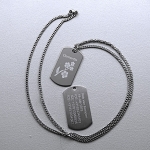 Dogtag RVS zilver gegraveerd Alzheimer/Dementie 