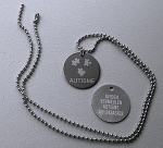 Ketting autisme penning RVS 2-zijde gravure incl. nikkelvrije ketting 