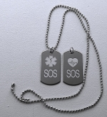 Medische dogtag 2-zijde gravure RVS