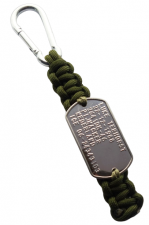 Paracord sleutelhanger dogtag 