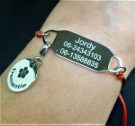 Armband Alzheimer of Dementie gegraveerd verstelbaar RVS  