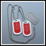 Dogtags met medische stickers