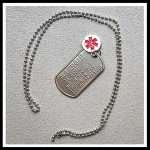 Dogtag allergie alarm RVS 
