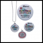Medische ketting set kinderen met eigen tekst 2-zijde 