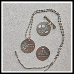 Medische ketting of speld ALUMINIUM allergie diverse keuze 2-zijde gravure 