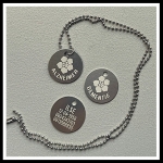 Ketting alzheimer of dementie penning aluminium 2-zijde gravure RVS ketting