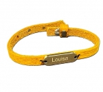 Armband SOS gegraveerd leer met tag