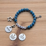 Kindersieraden: jongens armband met naam model "naam bedel"    
