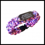 Paracord armband met RVS tag gegraveerd