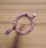 Kindersieraden: meisjes armband met naam model "bears zilver" incl. 2 bedels  