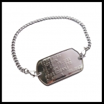Dogtag armband RVS geponst