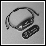 Armband niet reanimeren op maat gemaakt 1 of 2 zijde gravure