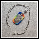 Dogtag autisme RVS met bedel