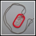 Dogtag medisch aluminium geponst met bedel esculaap