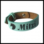 Leren armband met naam en/of afbeelding