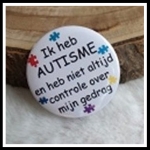 button Autisme buttons, 4 stuks 5cm