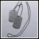 Dogtags aluminium stevig glad diverse kleuren 