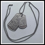 Dogtags verschillende tekst twee uitvoeringen