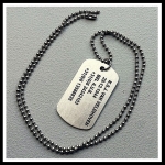 Dogtag gegraveerd aluminium 1-2 zijde gravure