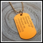Dogtag gegraveerd aluminium aanbieding