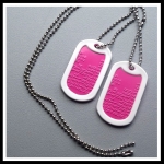 Dogtags kleur geponst RVS 